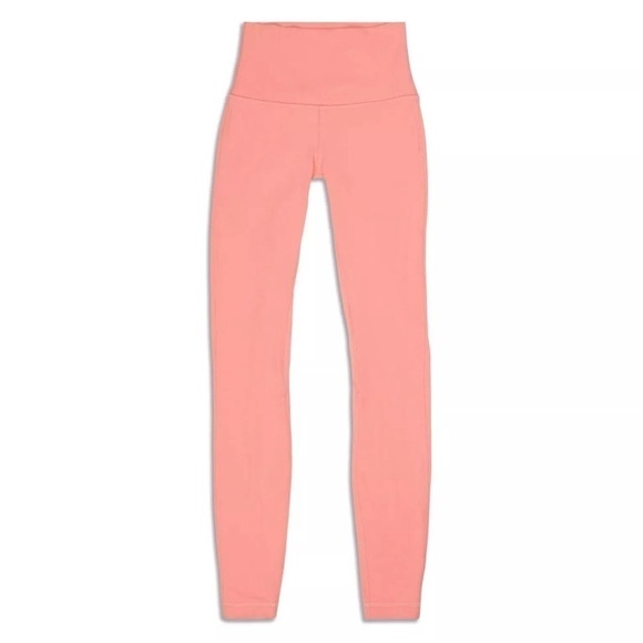 lululemon athletica Pants - Lululemon Align High-Rise Pant 28" Raspberry Cream Leggings Double Lined Size 6